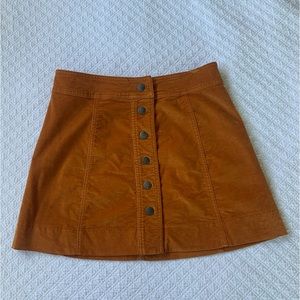 Brown Corduroy Madewell Miniskirt (US 2)
